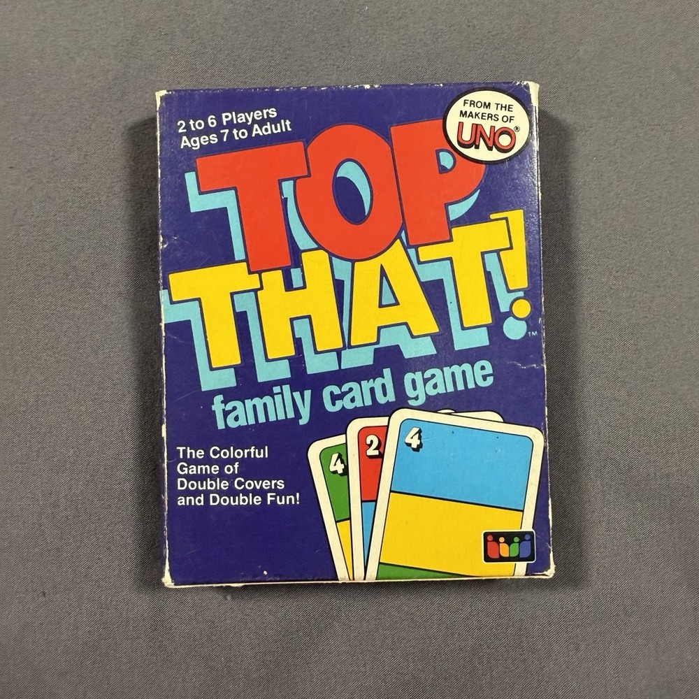 Top That Family Card Game 1987 From The Makers Of Uno